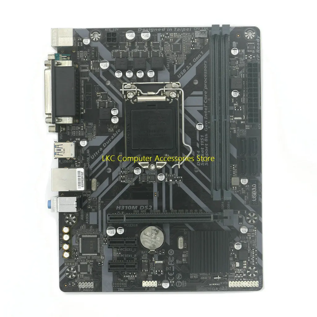 

For Gigabyte H310M DS2 Used Motherboards 32GB VGA DVI 4*SATA3.0 LGA1151 DDR4 Micro ATX H310m Mainboard 100%Tested