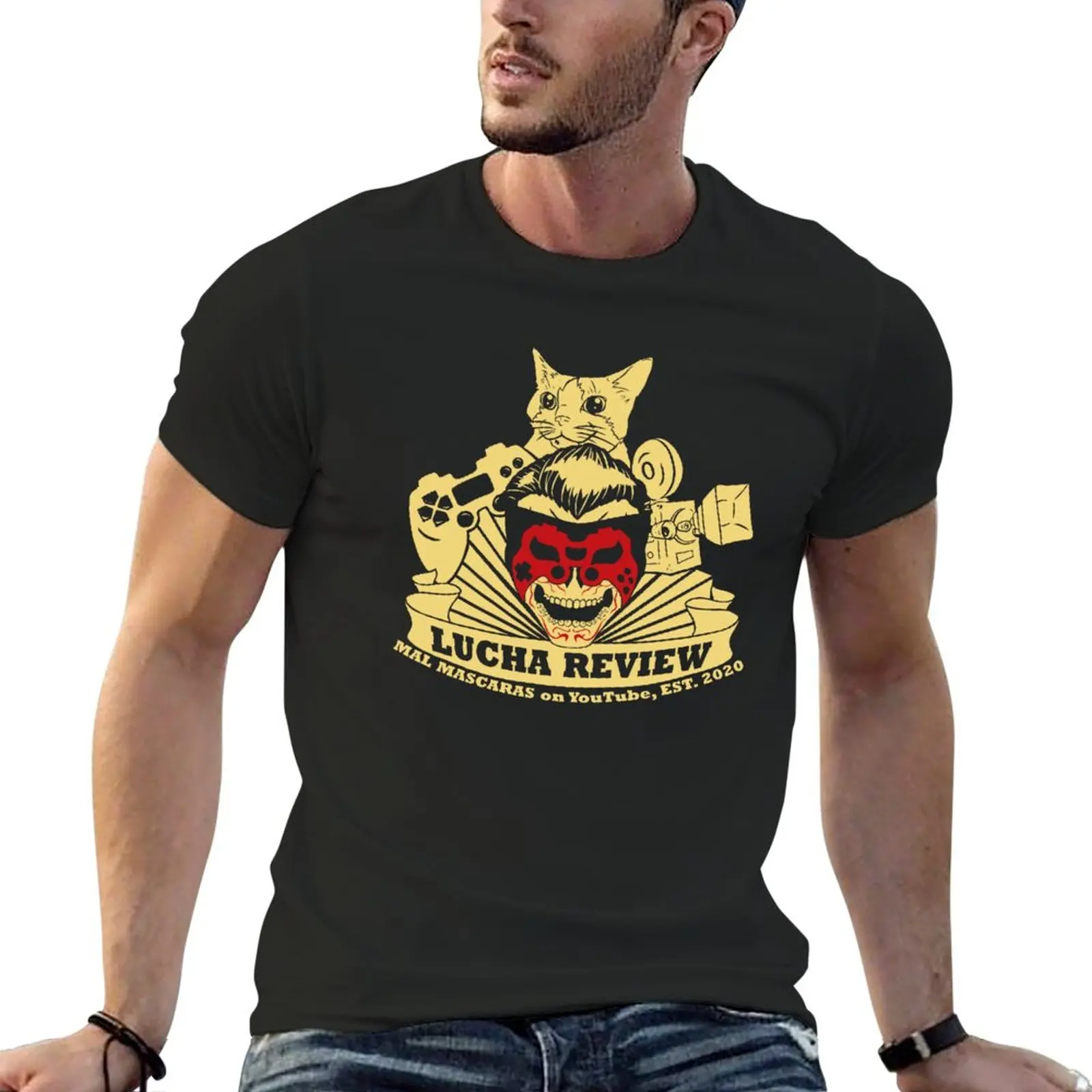 

New Lucha Review 2023 logo! T-Shirt kawaii clothes korean fashion sweat shirt cute tops mens clothing