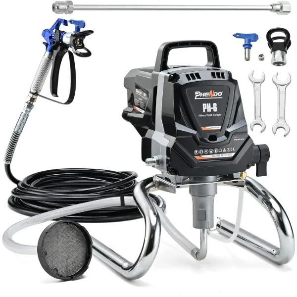 

1010W Airless Paint Sprayer,High Efficiency Paint Sprayer with 12-18" Extension Pole, Spray Gun Power Painter 3000PSI