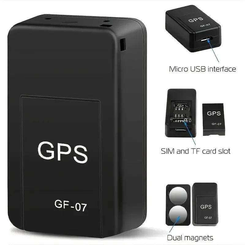 Mini GPS Tracker - Real Time Anti-Theft Locator with Strong Magnetic Mount - Panic Alert for Cars, Pets, Bicycles & Mobiles