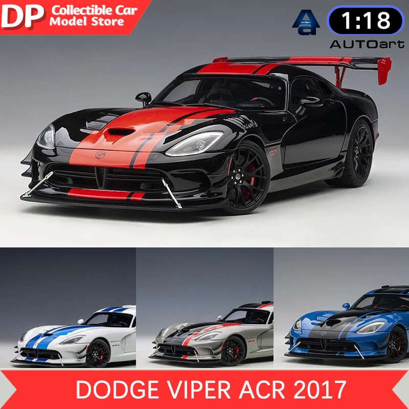 

1:18 AUTOart Dodge Viper Acr 2017 (Black/blue/grey/white) Alloy Car Models Collectible Diecast Model Vehicle