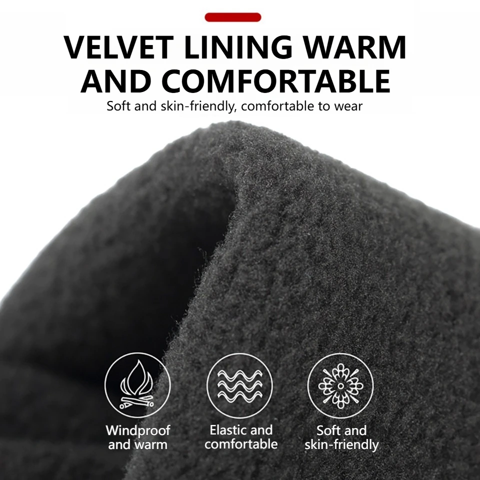 GTUBIKE الرجال الشتاء مقاوم للماء قفازات ركوب الدراجات الرياضة في الهواء الطلق التزلج الجري دراجة نارية شاشة تعمل باللمس قفازات الصوف الدافئة أصابع كاملة #4