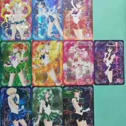 10Pcs/set Sailor Moon Tenoh Haruka Sailor Venus Self Made Anime Game Characters Classic Series Color Flash Collection Card Gift