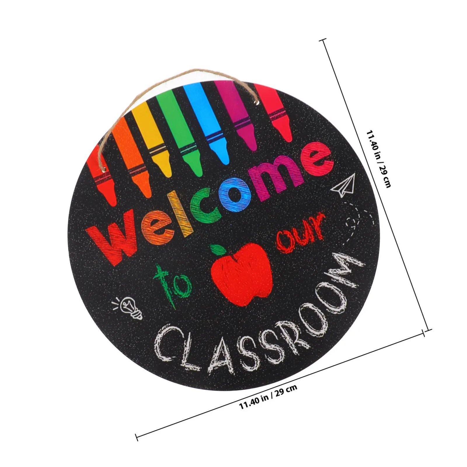 Wood Round Door Hanger Welcome Sign Classroom Decor Back to School Decoration Teacher Classroom Door Sign Teacher Wall Decor
