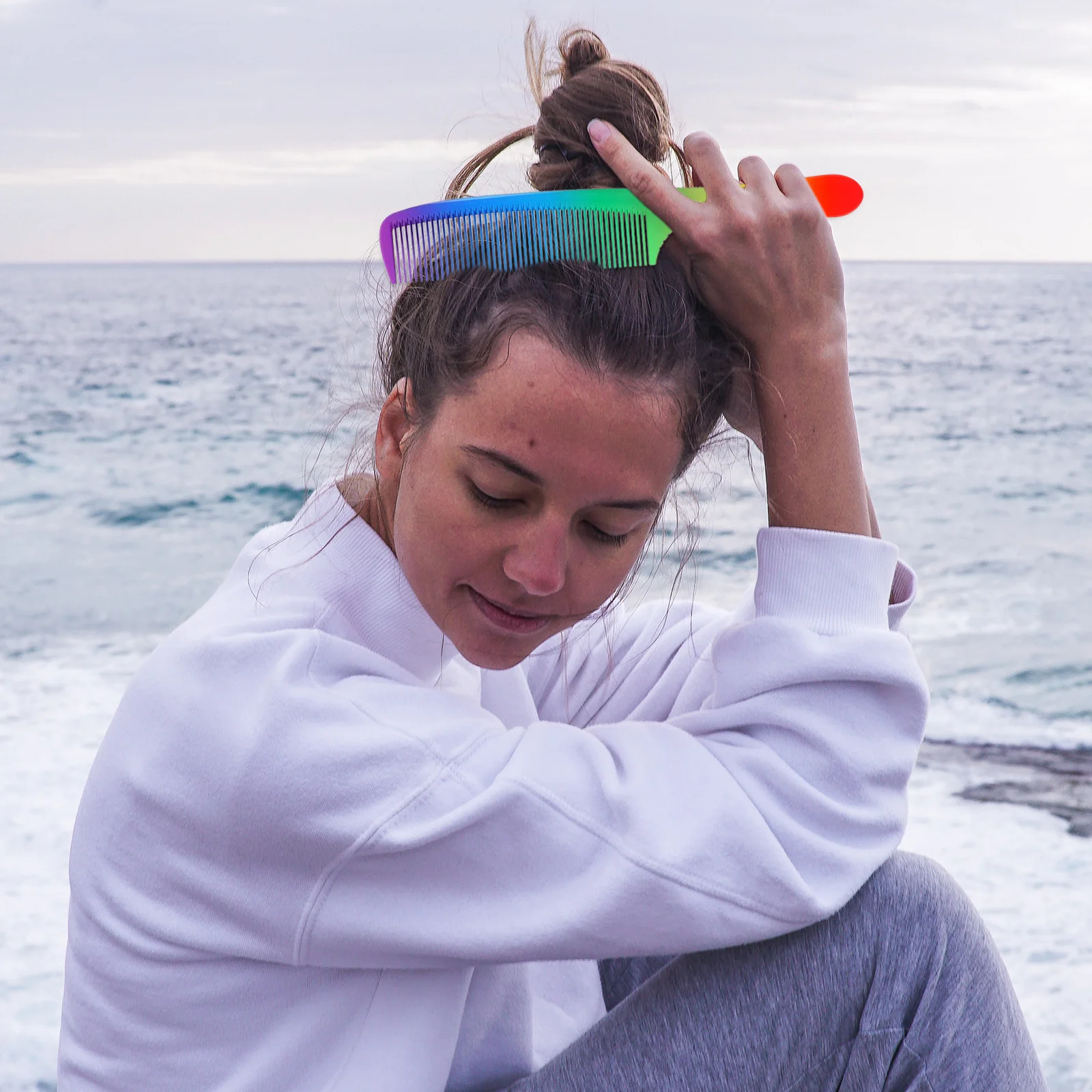 

6Pcs Colorful Hair Combs Portable Lightweight Waterproof Plastic Hairbrushes Multipurpose Combs Smooth Detangling