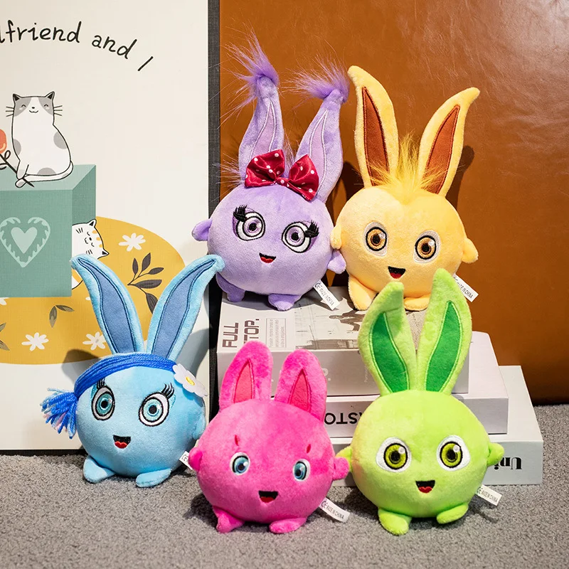 

Sweet Colorful Bunny Plush Pillow Soft Stuffed Rabbit Toy Cute Animal Doll for Girls Kids Birthday Christmas Gift Home Decor