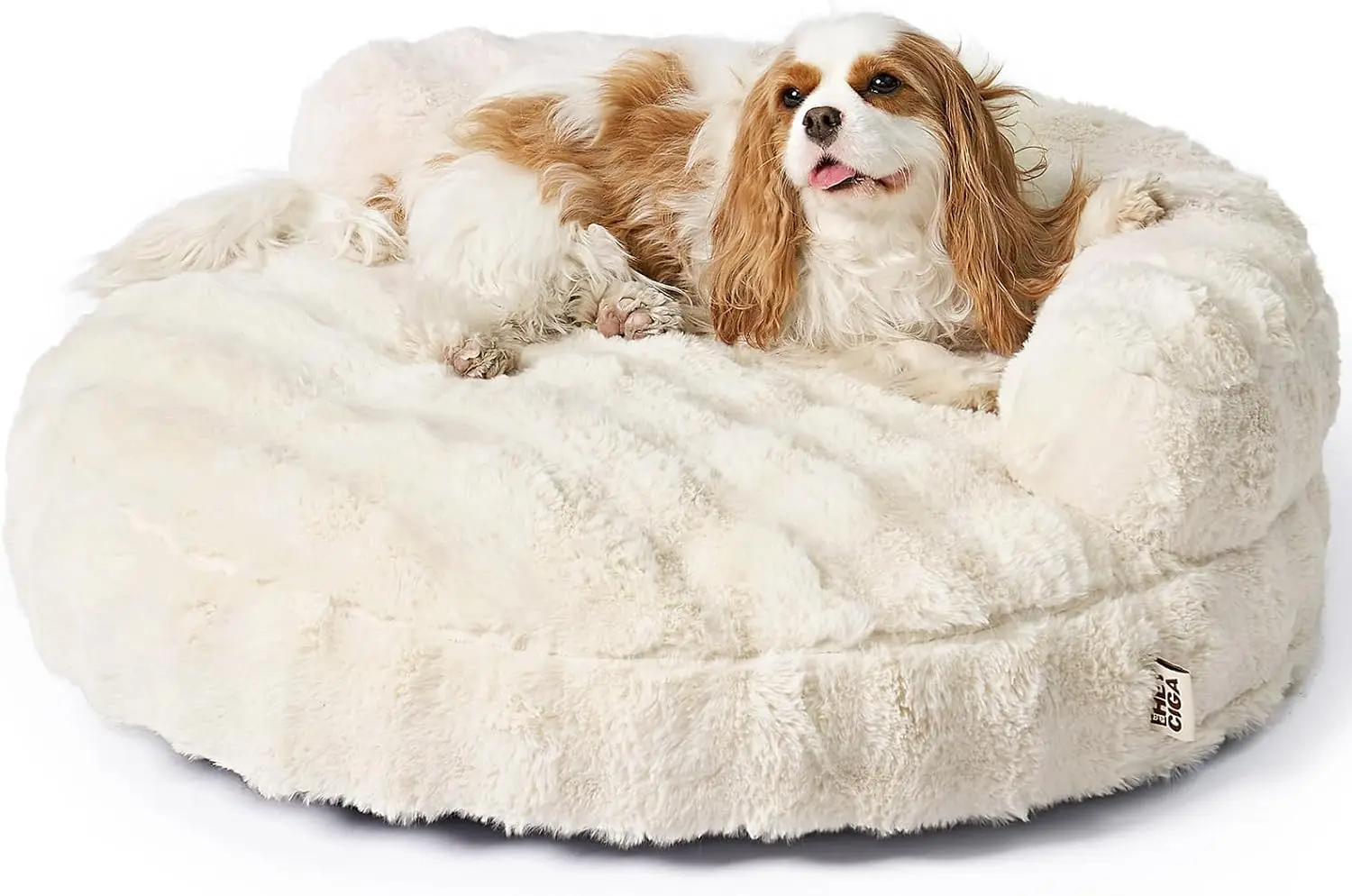 

EHEYCIGA Dog Bed Medium Size Dog, Fluffy Small Dog Couch With Removable Washable Cover, Bolster Pet Sofa, Waterproof And Non-Sli