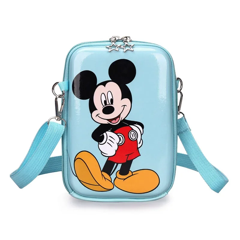 Disney Mickey Minnie Mouse Crossbody Bag Phone Purse Children Crossbody Bags Cartoon Anime Messenger Handbag Hard Wallet Gift