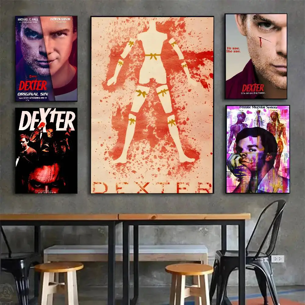 ملصق فني رعب على شكل حرف D من المسلسلات التلفزيونية مع مطبوعات هدية تزيين غرفة النوم وغرفة المعيشة #2