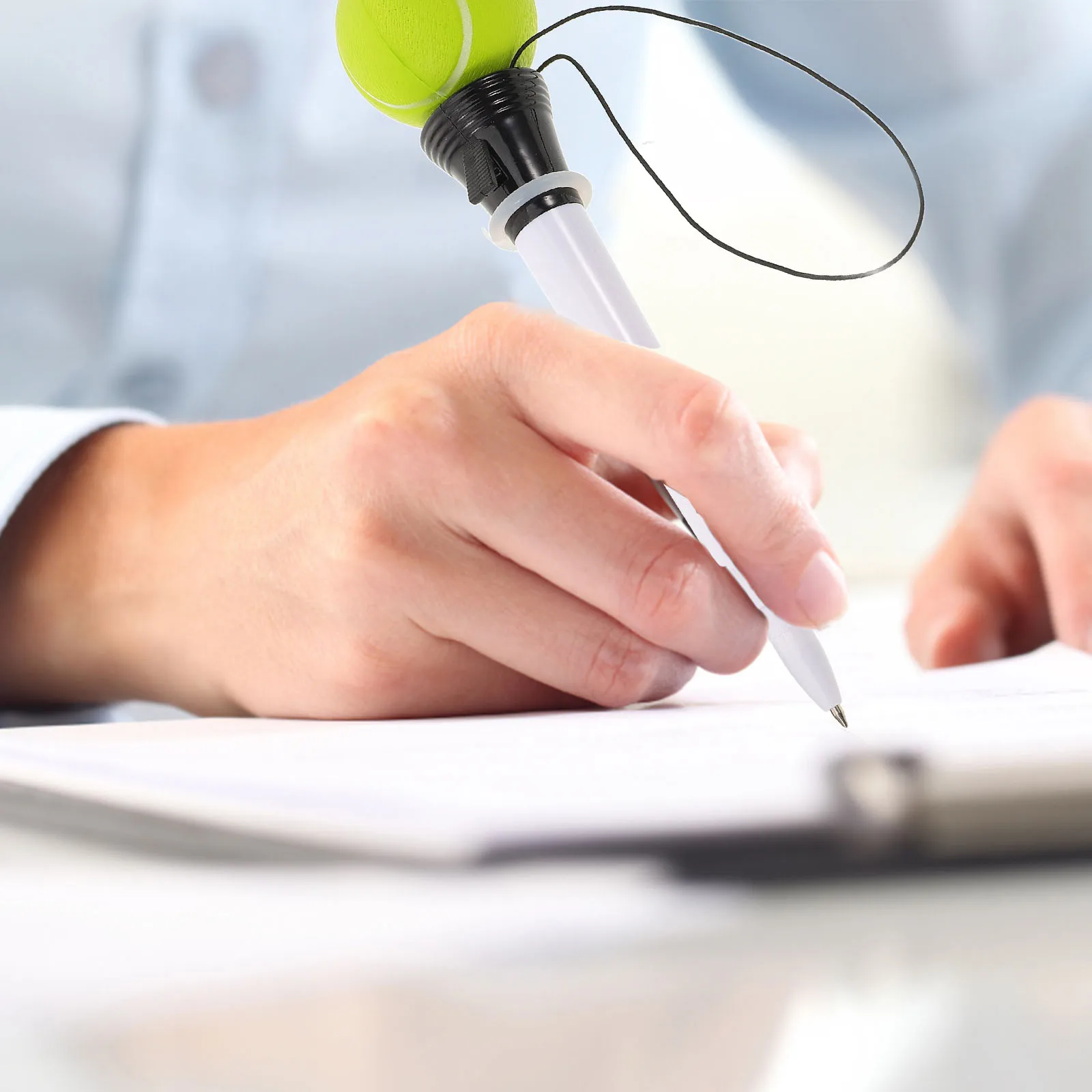 

6Pcs Bouncing Ball Pen Realistic Sports Ball Shape Material Ink Output for School Novelty Office Stationery