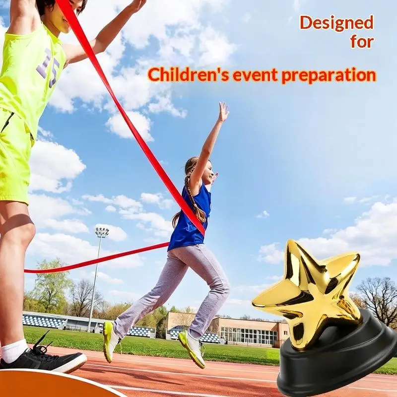 Gold Plastic Mini Star Trophy Cup Kids Award Souvenir For School Competition Ceremony Student Reward Prize