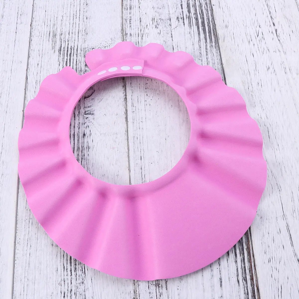 Pink Adjustable Ultra-Light Eva Waterproof Baby Shower Bathing Cap Shampoo Protector Heat Resistant for Kids Head Girth Above