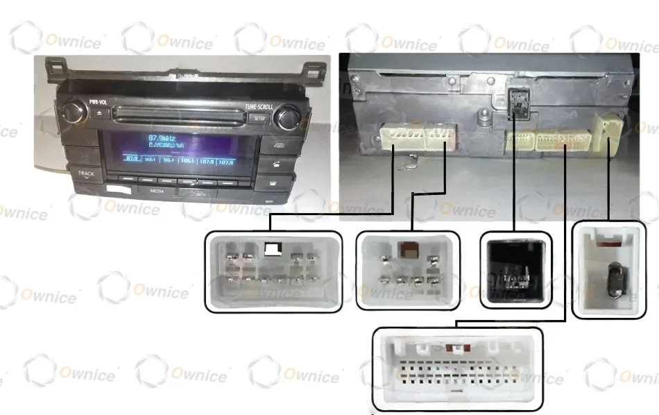 Ownice 10 Car Fascia for Toyota RAV4 4 XA40 5 XA50 2012 2018 Panel Dash Installation Double Din Car Frame Stereo Fitting Adaptor