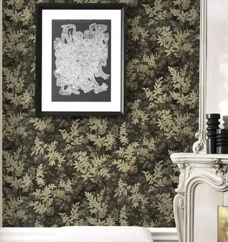 

Custom mural wallpaper Shade leaves retro wallpapers home decor Bedroom Dining Room TV background wall wallpaper обои
