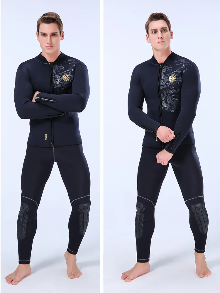 Long Sleeve Split Wetsuit For Men Women 5mm Warm Diving Jacket Top Diving Surfing Suits