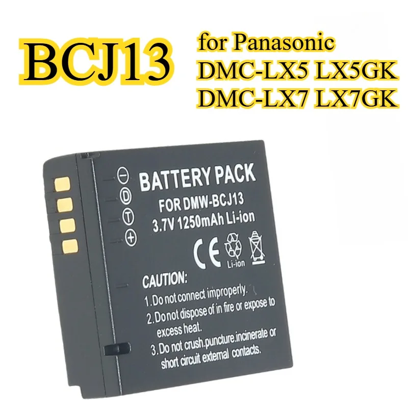 BCJ13 배터리 1250mAh 파나소닉 DMC-LX5 LX5GK DMC-LX7 LX7GK 라이카 미러리스 카메라에 적합