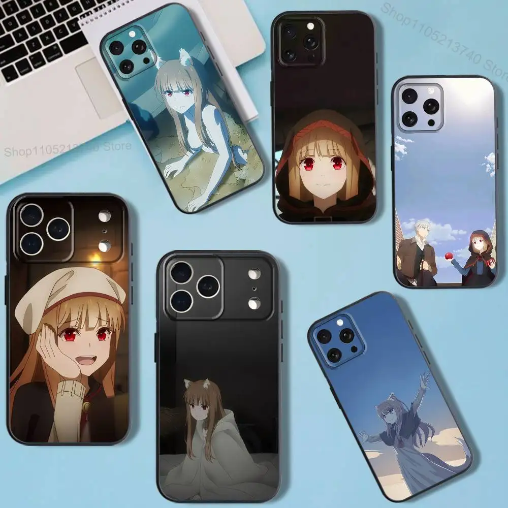 

CUTE Spice and W-WolS-ES Phone Case For iPhone 11,12,15,16,17,13,14,Pro,Max,Plus,E,Mini,Air,SE4 Black Soft Box