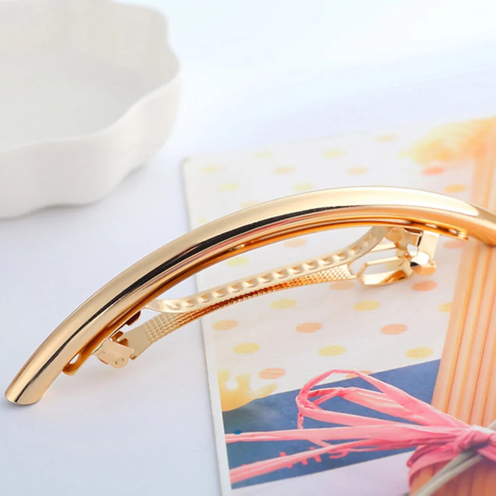 

2Pcs Elegant Hair Clips for Women Minimalist Gold Hair Barrettes Functional Half Bun Makers Matching Daily Party Outfits