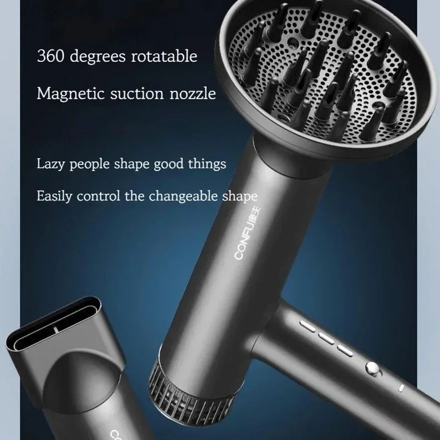 Secador de cabelo profissional 110000 Motor de alta velocidade RPM, secagem rápida, íons negativos, vento poderoso, máquina de cabelo de baixo ruído