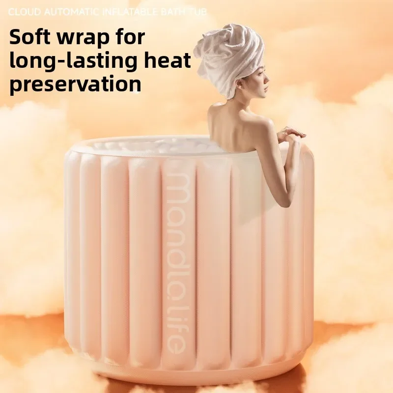Bath Tub for Adults Winter Full Body Portable Shower Bath Tub Automatic Inflatable Bucket Student Boost Foldable Home Use