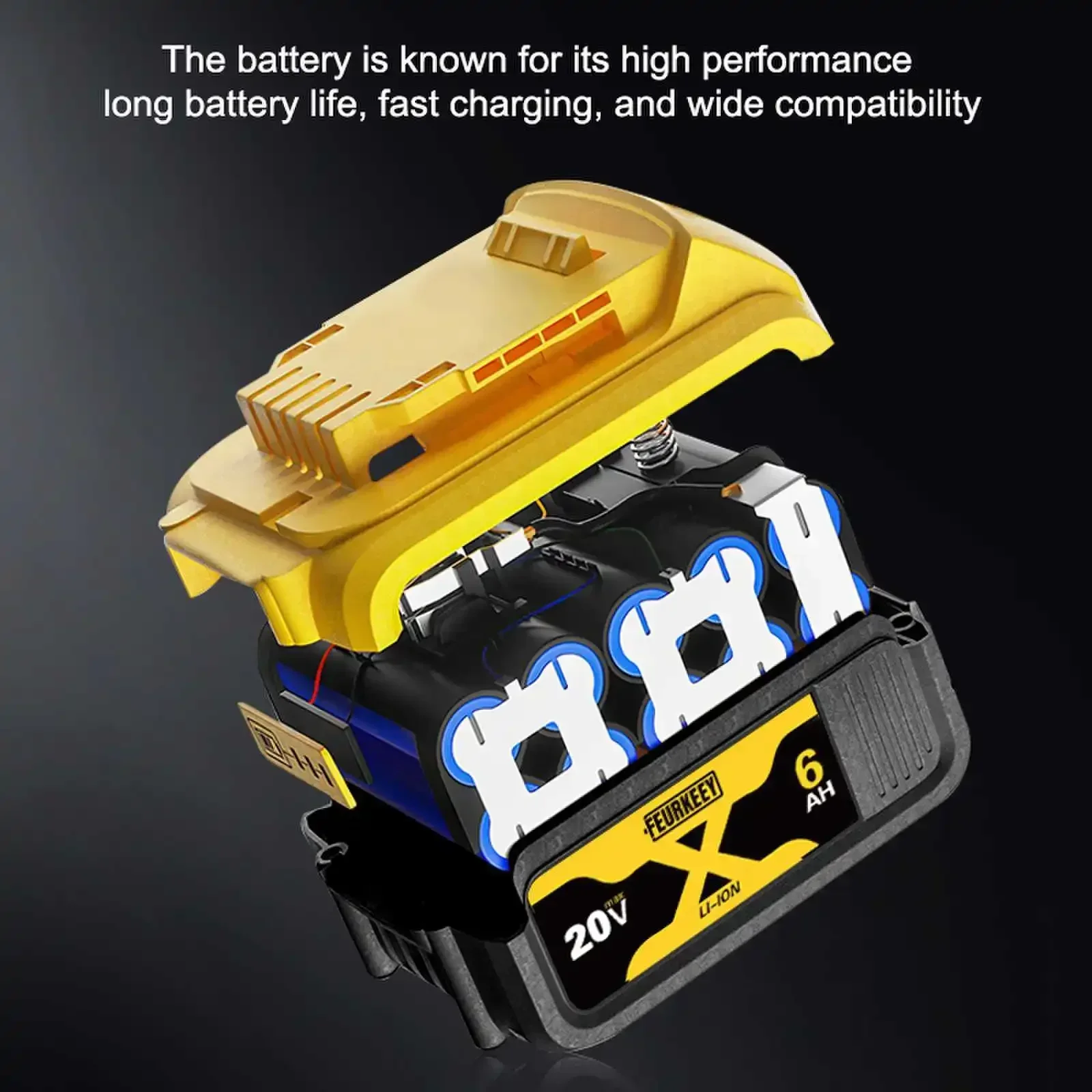 بطارية ديليونت ذاولت الأصلية فليكسفولت لبطارية ديوالت 18 فولت شاحن بطارية وا ديوالي لبطارية ديوالت 20 فولت الأصلية #2