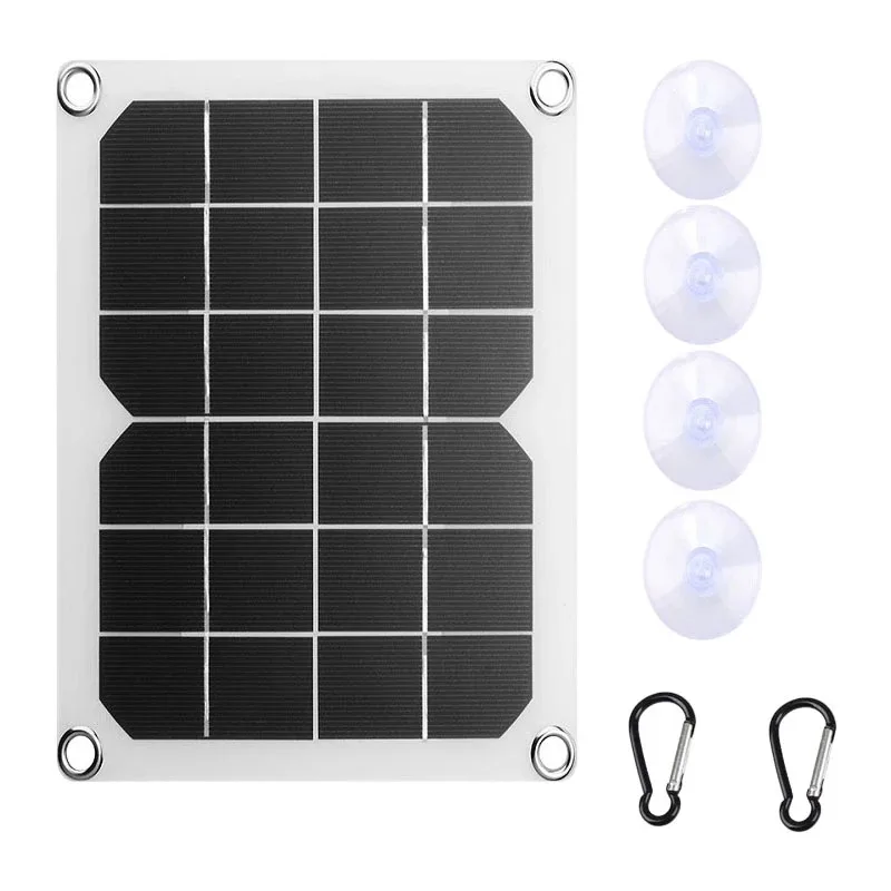 omni-in 10W 5V waterproof monocrystalline silicon solar panel, outdoor dual USB charger semi-flexible solar photovoltaic panel