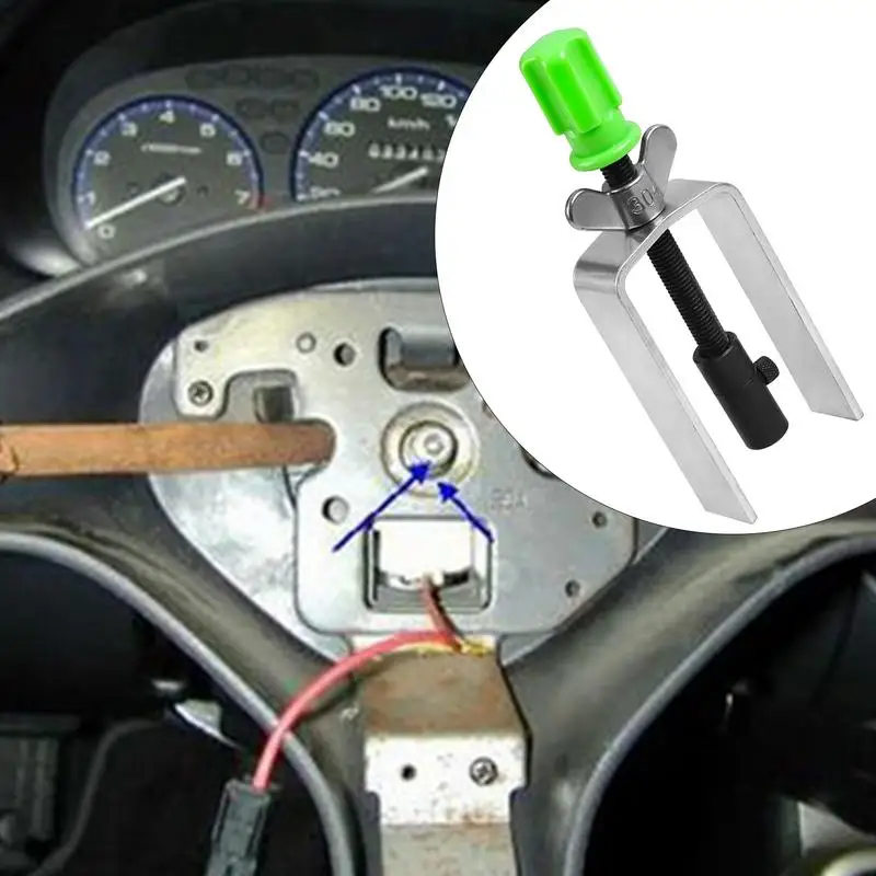 

Steering Wheel Lock Plate Remover Steel Lock Plate Remover With Adapters Disassembly Tool Car Steering Wheel Tools Lock Plate