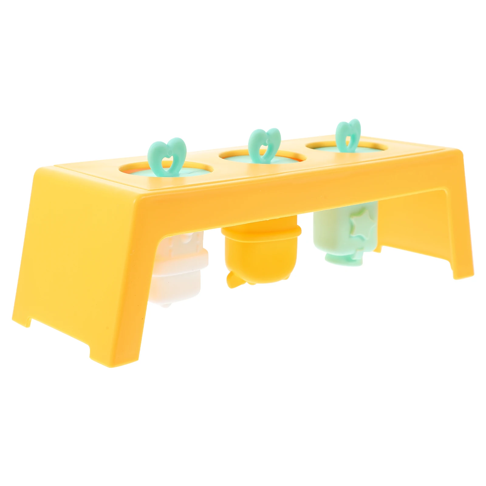 

Popsicle Mold Ice Cream Silicone Molds Yellow Color Reusable Easy Clean Cartoon Design Toddler Ice Lollipops Molds For Home