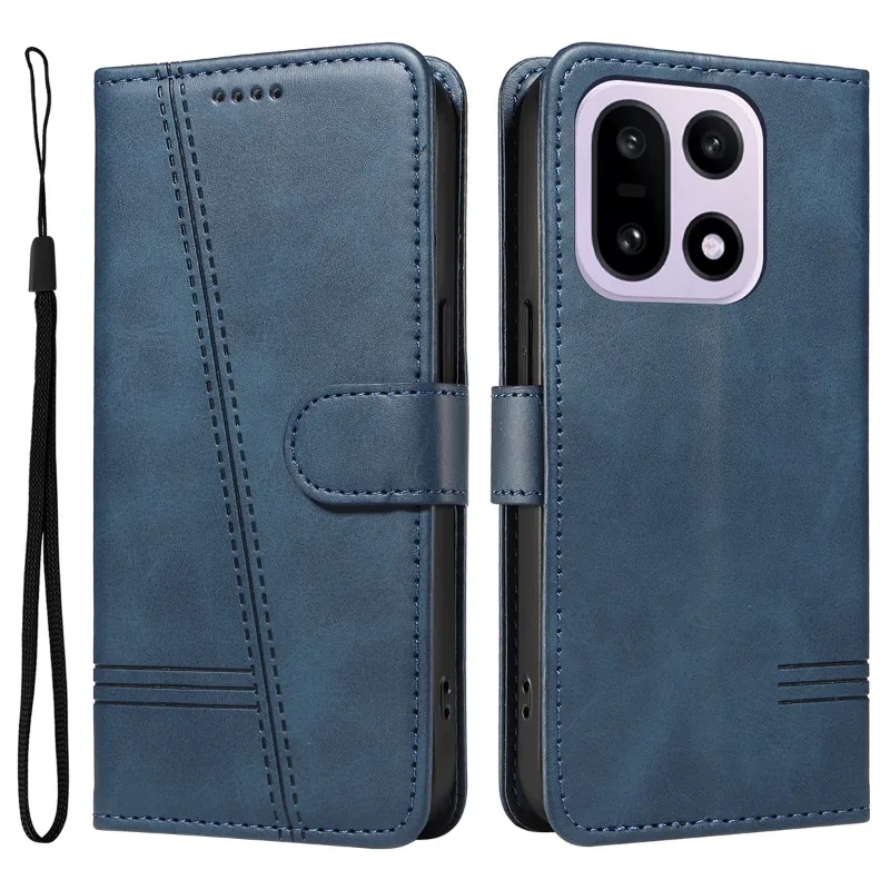 Retro Lines Wallet Case on For OnePlus 15 15R 13 13R 13T 12 12T 10T 11 9 Pro 5G Etui Leather Flip Stand Phone Cover Card Slot
