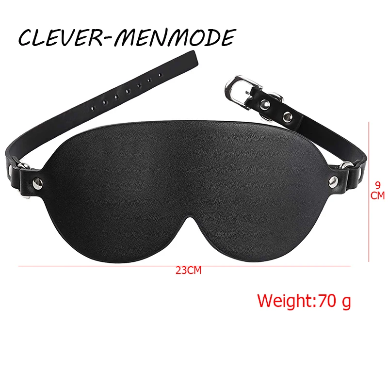 CLEVER-MENMODE BDSM Accessories Erotic Leather Mask For Sex Eyes Bandage Couple Sexy Games Sexules Toys For Adults 18 CMF387