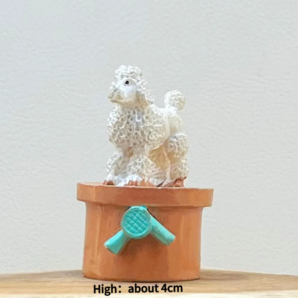 Miniature Resin Dog Figurine Set, Tiny Breed Puppy Models, Diorama Mini Animal Collectible Decor