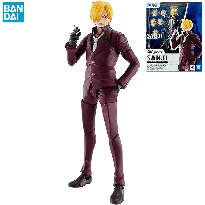 

In Stock Bandai Original S.H.Figuarts One Piece Sanji The Raid on Onigashima Eustass Kid Anime Action Figures Model Toys Gifts