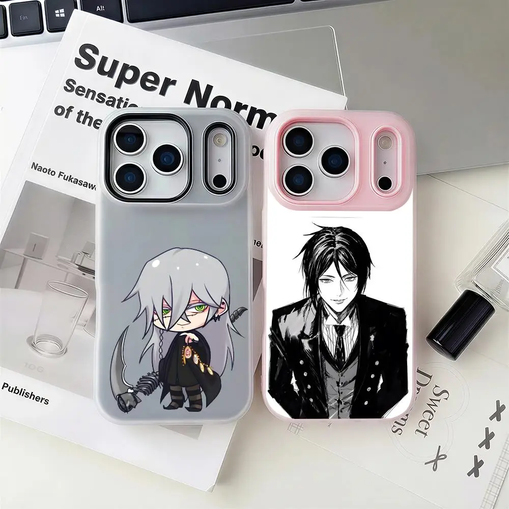 

Gothic B-Black ButlerS Phone Case 2-in-1 Detachable Clear Case with Slot for Cards & Photos iPhone 12-17