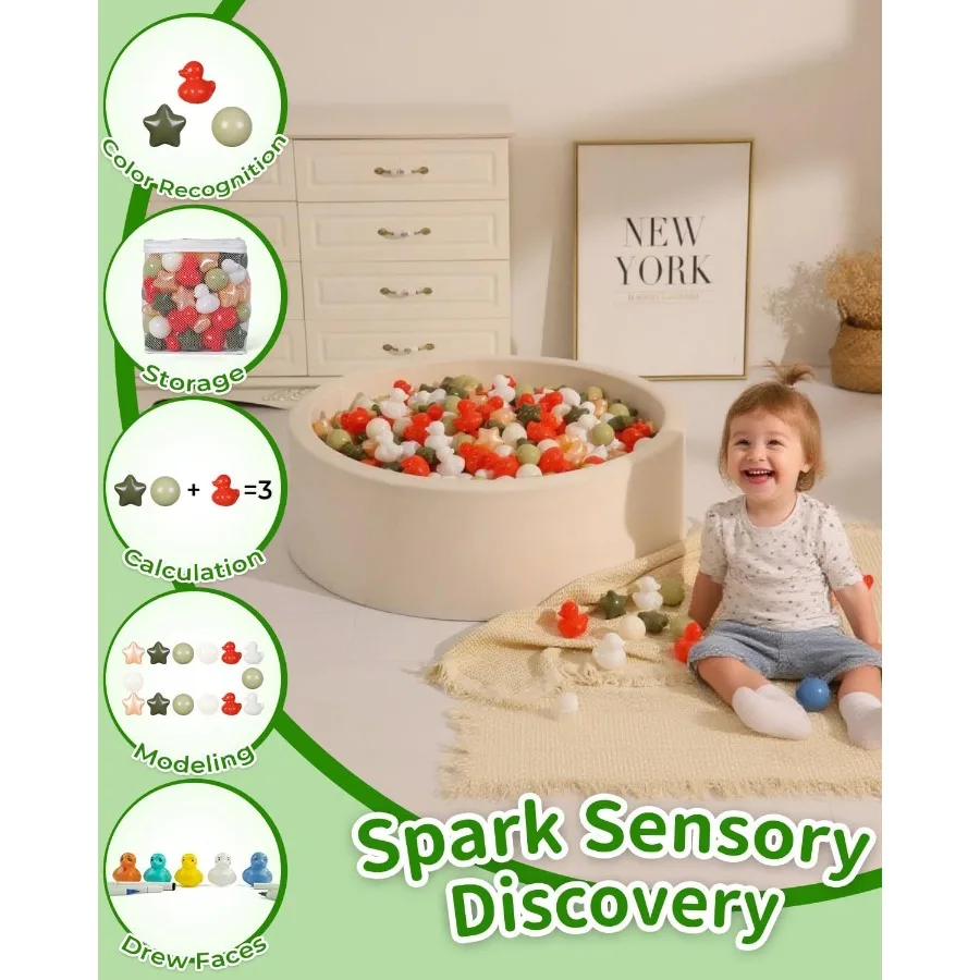 كرات حفرة الكرة على شكل باستيل، شكل نجمة البط غير سامة للأطفال الصغار والرضع والبنات والأولاد والكلاب الناعمة، الحفلات، 100 قطعة #3