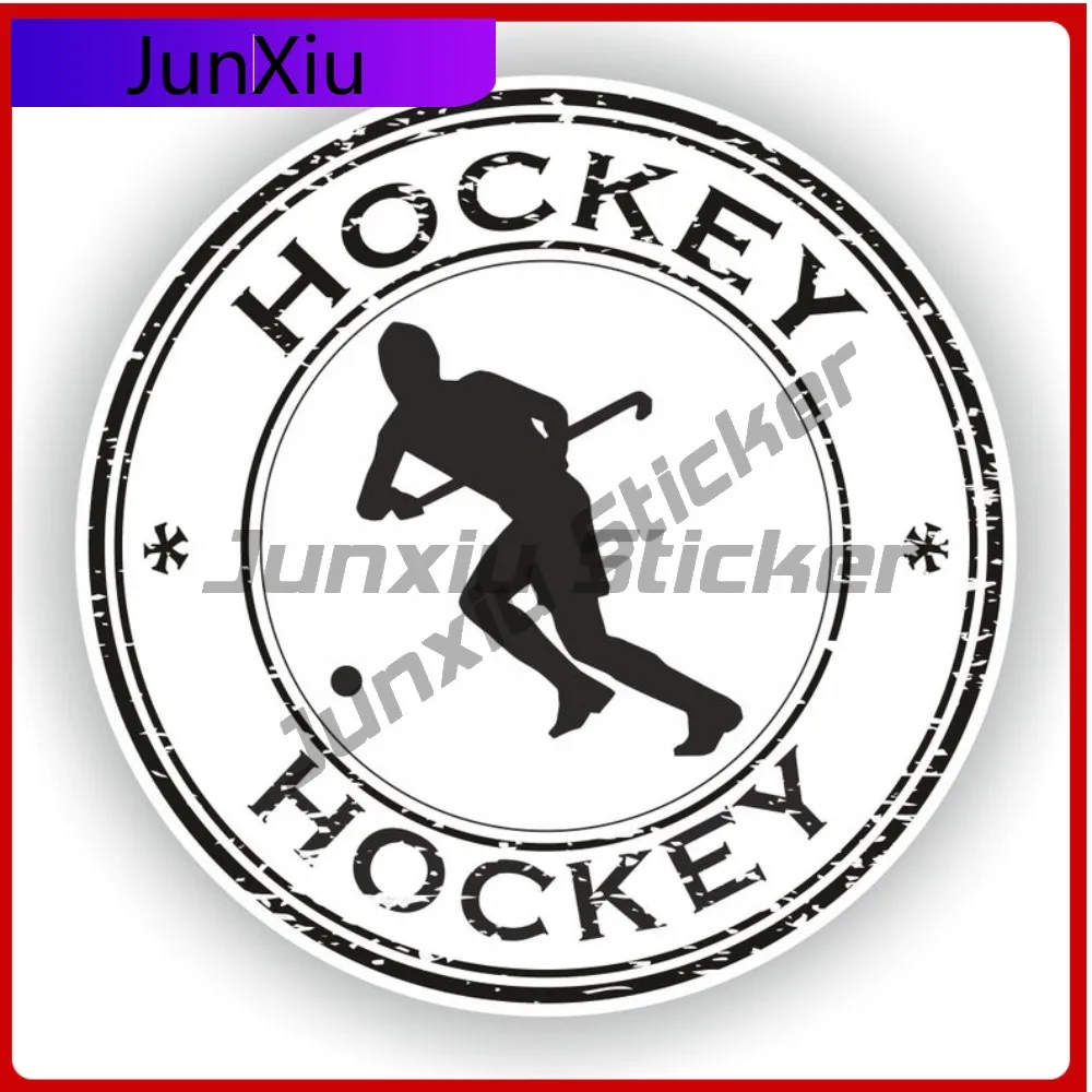 

Hockey Sports Vinyl Sticker Round Seal Anti Scratch Decals Decorative Custom Decals Car Personalized Stickers Cars Front And Rea