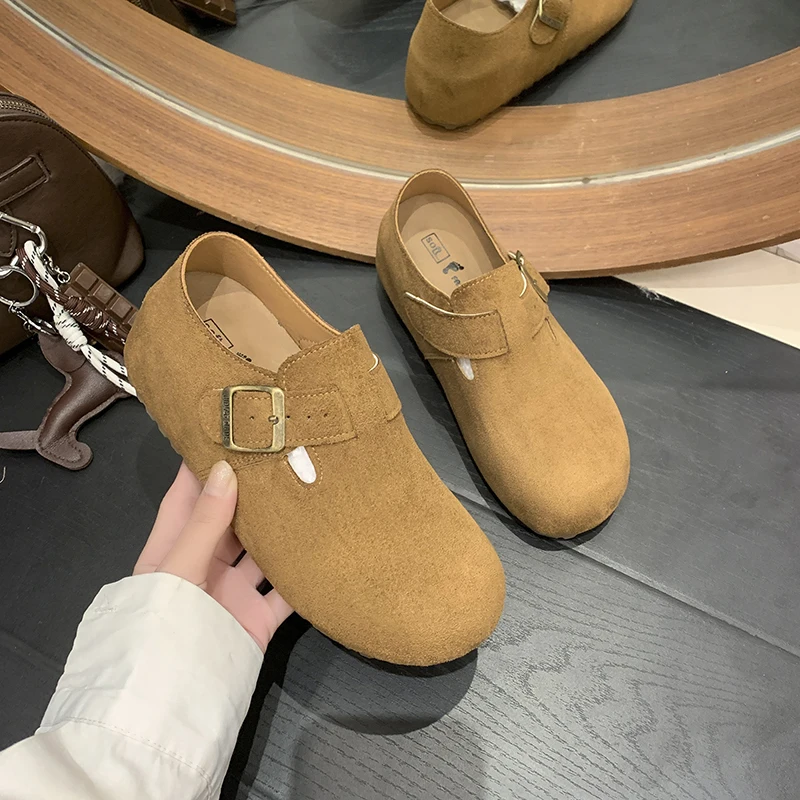 Универсальная женская обувь на платформе в стиле ретро. Женские весенне-осенние туфли 20220. Новые одинарные туфли с одной педалью.