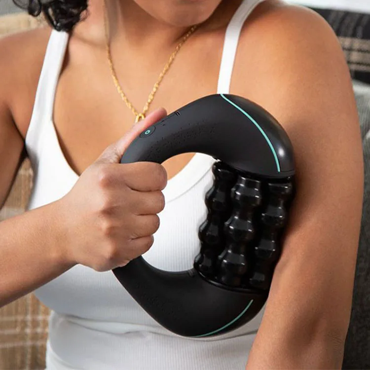 Rechargeable Rolling Massager RPM Mini Rolling Percussion Massager for Whole Body Relief Deep Tissue and Muscle Recovery