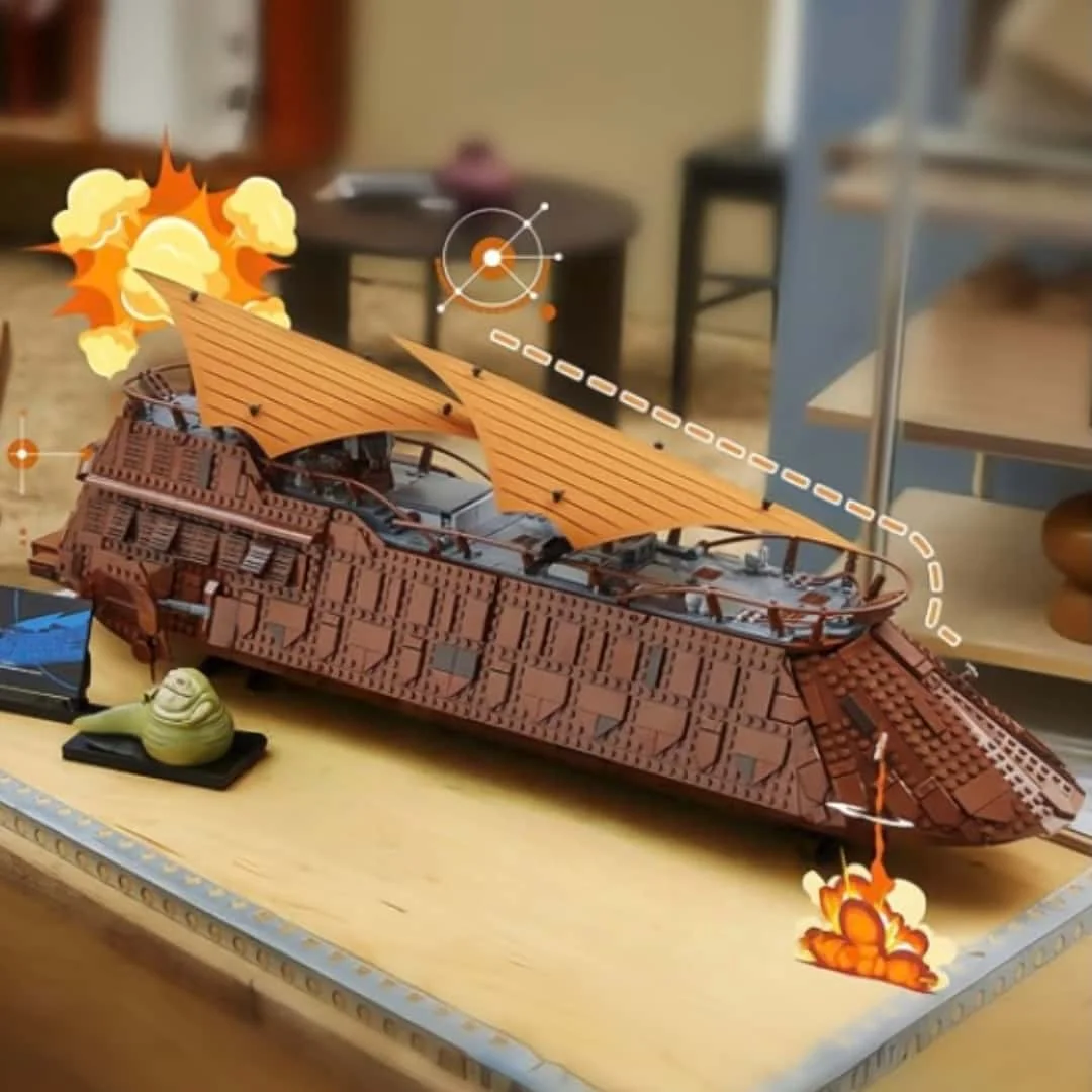 

MOC 3942-piece Jabba Sailboat Assembly Model , Birthday Gift for Adults and Children, Compatible with LEGO