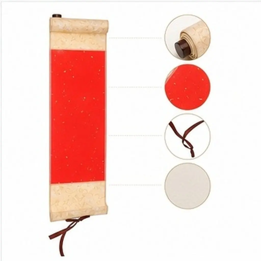 High Quality Xuan Paper Blank Hanging Scroll with Wooden Ends for Calligraphy Practice Sumi Painting Wedding Signatures Art Wall