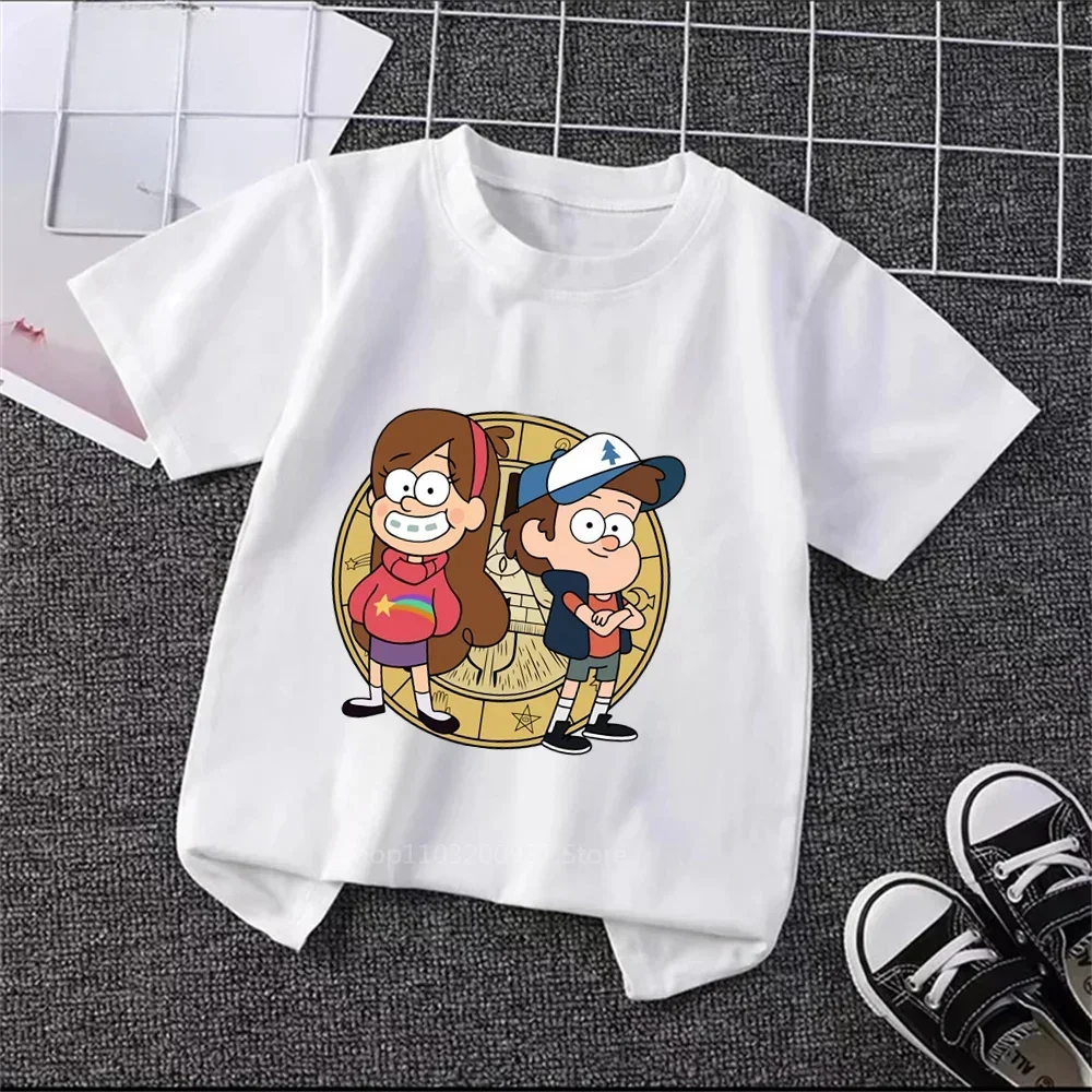 T-shirt A tema Gravity Falls per ragazzi e ragazze-cartoni vibranti, tessuto confortevole, un regalo di compleanno che sarà amato