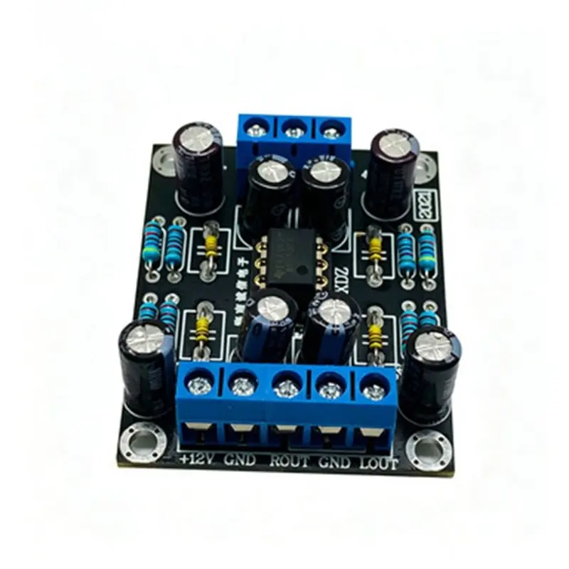 B50B-NE5532 Single Power Supply Preamplifier Board Dual Channel Stereo For Car Audio Pre-Amp Module DIY 12V-30V