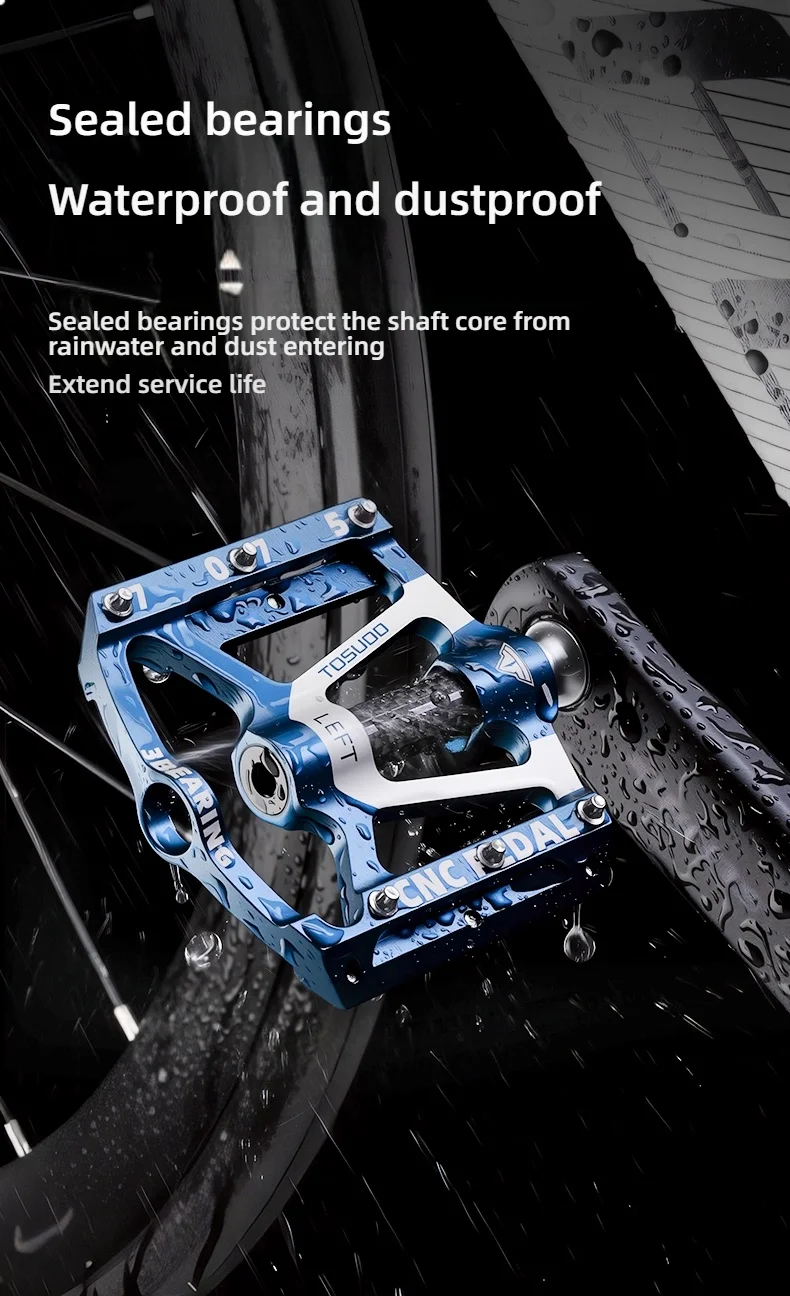 TOSUOD Lager Fahrrad Pedal CNC Aluminium Legierung Anti Slip MTB Rennrad Pedal Erweitern Pedale Beruf Fahrrad Zubehör – Detail 5