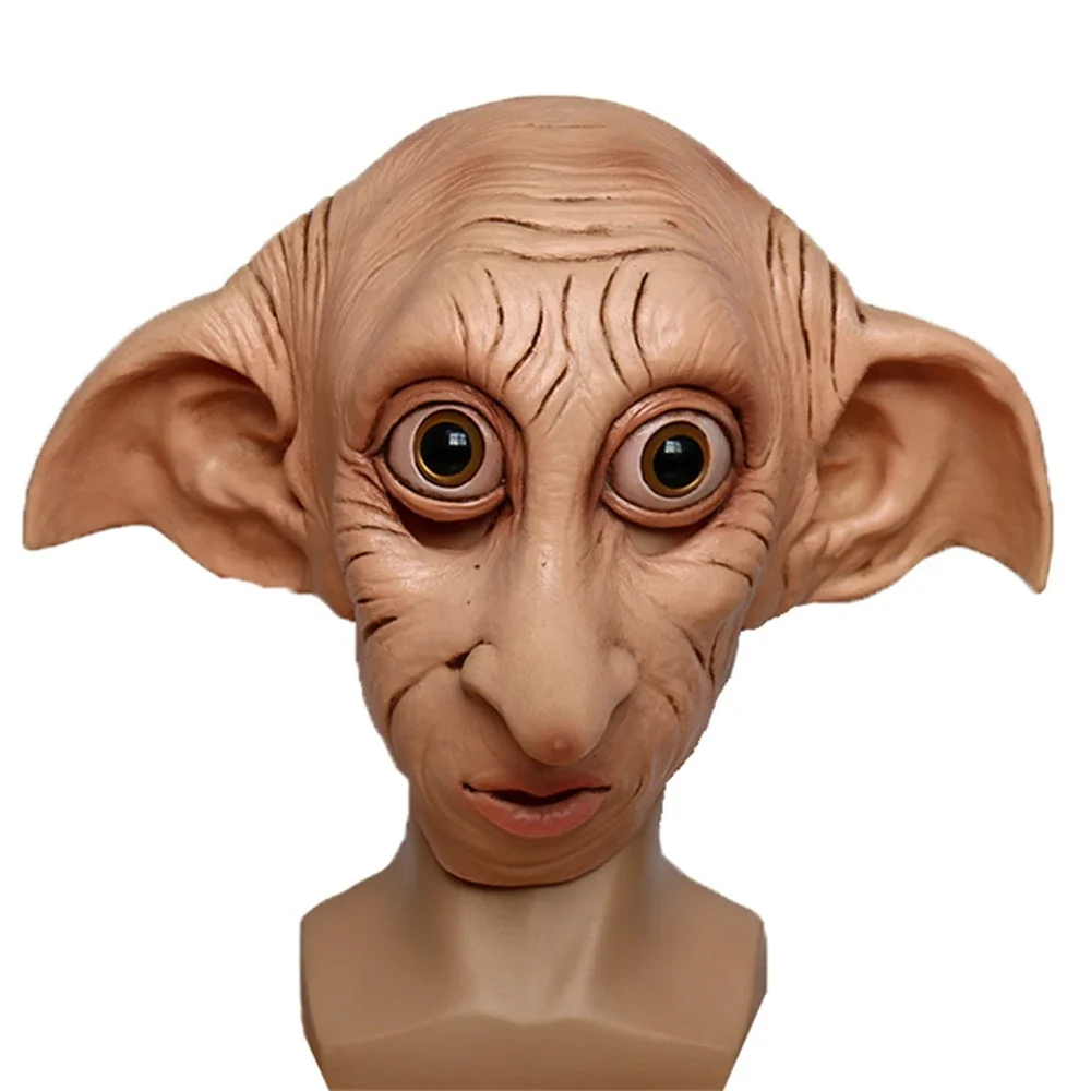 

Dobby Mask Novelty Little Elf Latex Mask Halloween Party Cosplay Funny Elf Full Head Mask Dobby Costume Accessory Props