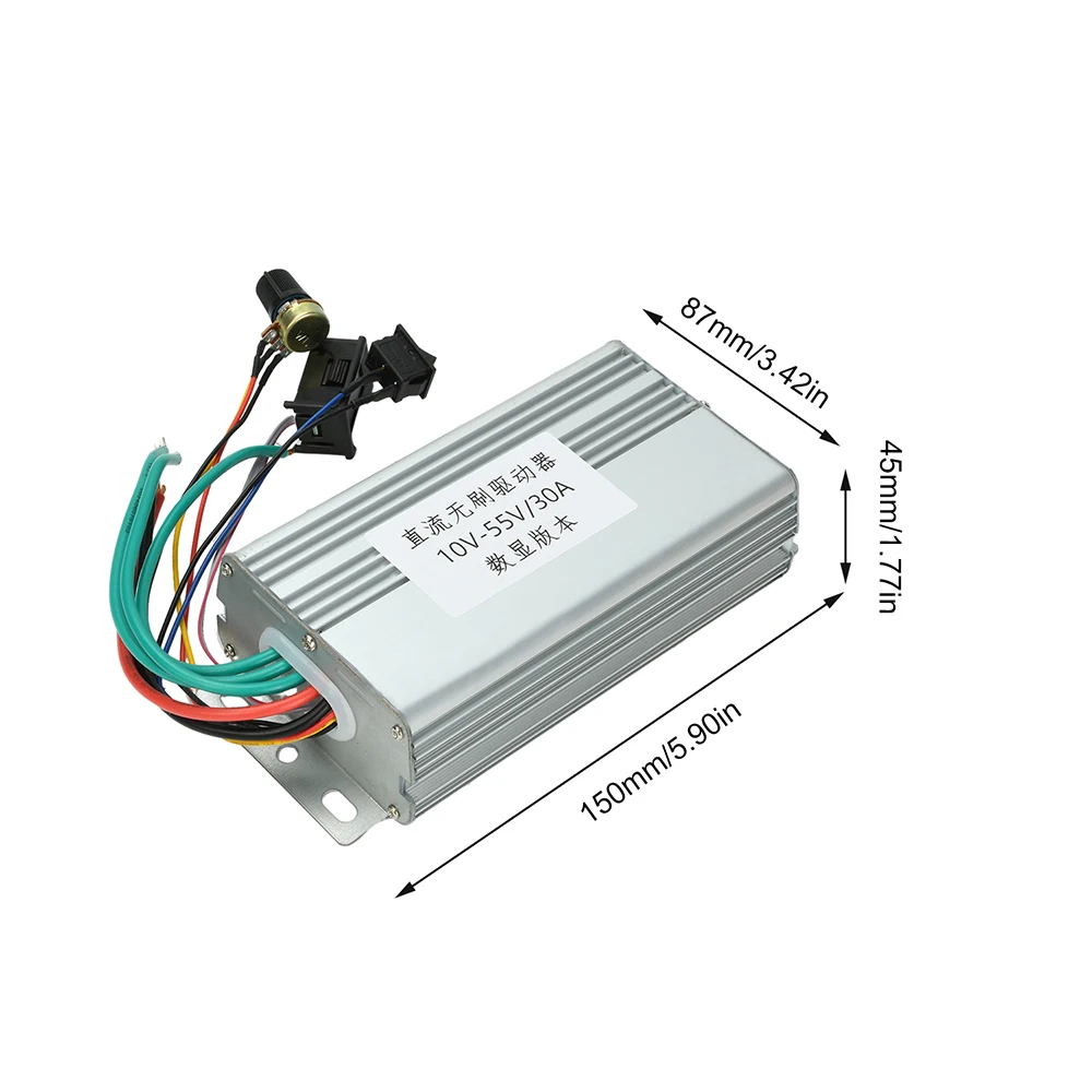DC 10-55V 30A DC 브러시리스 컨트롤러 DC 3상 브러시리스 전자 속도 컨트롤러 DIY 모터 드라이브 보드 디지털 버전