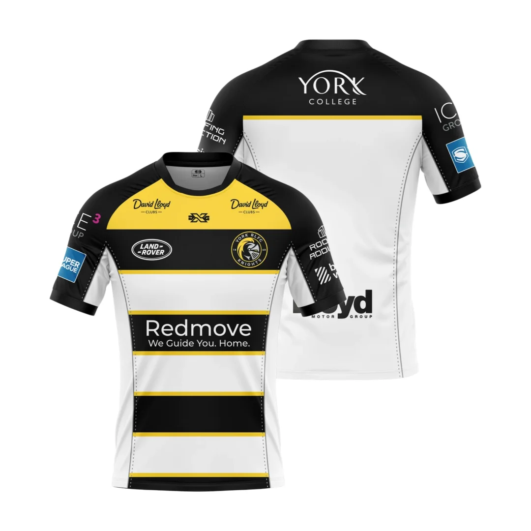 2026 Rugby Fans Jersey The York Knights 3D Printed Adult Kids Athletic T-Shirt Family Summer Breathable Quick-drying Soft Comfy