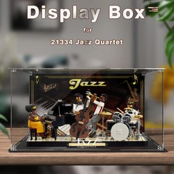 Acrylic Display Box for Lego 21334 Jazz Quartet Dustproof Clear Display Case (Toy Bricks Set not Included）