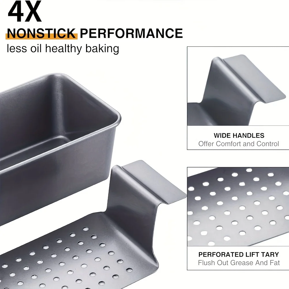 Toast Bread Mold Non Stick Ear Hanging Black Rose Gold Toast Meat Mold Oven Baking Tools For Household Use