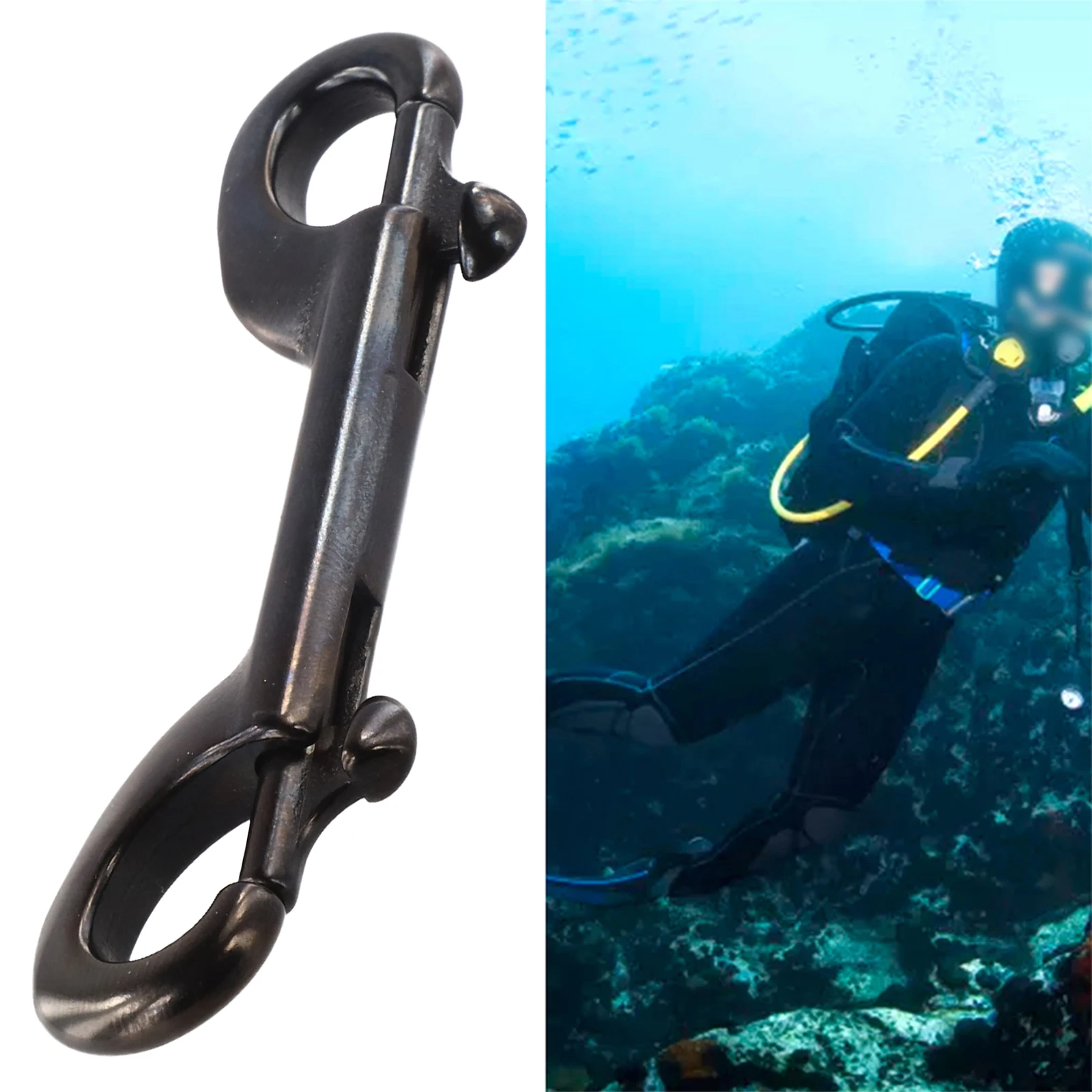 Double-End Hook 316 Stainless Steel Marine Use Scuba Diving 316 Stainless Steel Diving Buckle Belt Custom Sizes