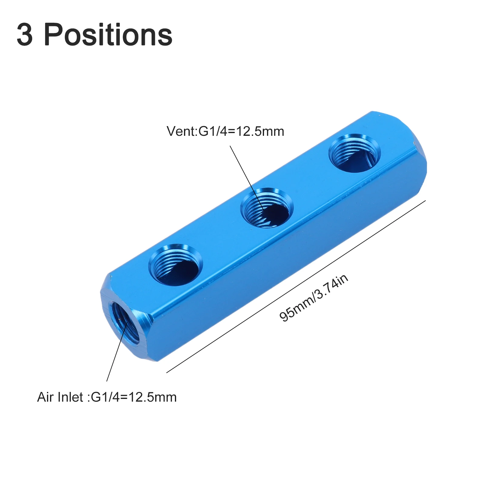 1pc Air Manifold Distributor 1/4 PT Thread Port Plug-In Connector Pneumatic Tools Air Compressor Replacement Spare Parts