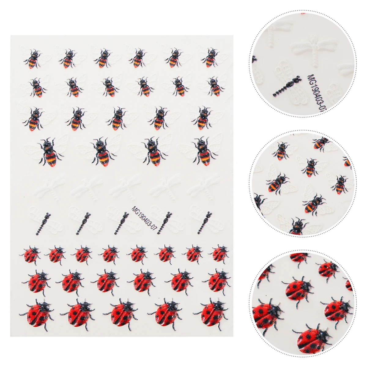 

1 лист 3D наклейки в виде пчелы, полное покрытие, художественные наклейки, украшения своими руками для домашнего салона, модные принадлежности для ногтей, 3D украшения для ногтей